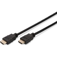 Digitus -330107-010-S HDMI Yüksek Hızlı Ethernet Bağlantı Kablosu, 1m, Siyah