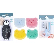 Ayrex Banyo Seti(Banyo Derecesi+Banyo Süngeri+Makas Seti)