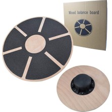 Ayrex Ahşap Denge Tahtası 40 Cm, Balance Board Siyah