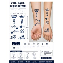 Tattoo 1 Aylık Kalıcı Karışık Kral Taç Model Geçici Kol Bacak Geçici Sticker Yapıştırma Dövme