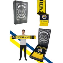 Unısex Sarı Lacivert Fenerbahçe Dokuma Atkı Lazer Kutu Hediyeli