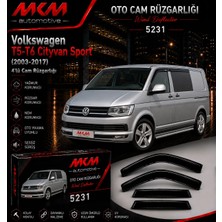 Mkm Volkswagen T5-T6 Cityvan Sport 4'lü Mugen Cam Rüzgarlık Seti