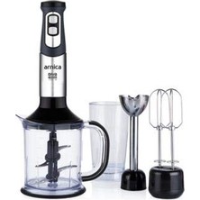 Arnica GH21592 Diva Trend El Blender Seti, 1200W, 1.2 L Hazne, Paslanmaz Çelik Bıçak, Gümüş
