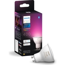 Philips Hue 4.2W Renkli Akıllı Spot Ampul GU10 Bluetooth Uyumlu, Alexa, Home ve Google Assistant ile