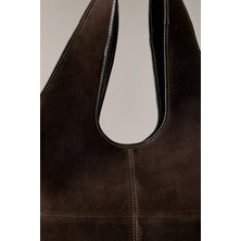 Anthropologie By Anthropologie Kontrast Suni Süet ve Suni Deri Tote Çanta
