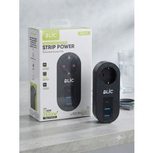 Blic Aura Akse Termal Akım Korumalı Priz - 2500W 10A, 1x Type-C Pd 20W ve USB Çıkışlı Çoklayıcı Priz