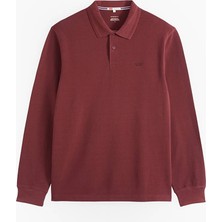 Levi's Ls Orıgınal Erkek Polo Yaka Bordo Uzun Kollu T-Shirt 00AUT-0002