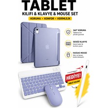 Rabbit Tech iPad Air 11 M4 (2026) Uyumlu Siyah Standlı Kılıf + Tablet Kalemi + Klavye Mouse Set