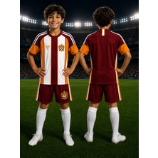 Rüya Vadisi Çocuk Halı Saha Futbol Forması Seti Sarı-Kırmızı Forma+Şort+Çorap