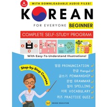 Step Kitap Korean For Everyone - Complete Self-Study Program: Pronunciation, Writing, Korean Alphabet, Spelling, Vocabulary, Practice Quiz With Audio Files