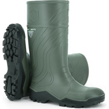 Hexaboots O4 Poliüretan Iş Çizmesi, Çelik Burunsuz, Kaymaz Taban, Haki