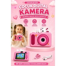 Vothoon Mini Çocuk Kamerası 2 Inç Ekranlı Fotoğraf Video Çekimli Şarjlı Silikon Korumalı Dijital Kamera