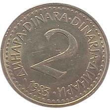 Yediotuz Digital Pazarlama Yugoslavya 2 Dinar Madeni Koleksiyon Yabancı Para