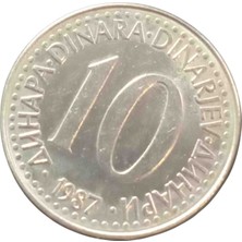 Yediotuz Digital Pazarlama Yugoslavya 10 Dinar Madeni Koleksiyon Yabancı Para