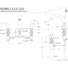 Kingston KS2969 Banyo Bataryası, Fırçalanmış Nikel/parlatılmış Pirinç