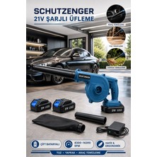SCHUTZENGER TB-800V Şarjşı Üfleme Çekme Makinesi Araç Atölye Bahçe Temizleme Mangal Da Ateş Harlama Mavi Seri B9