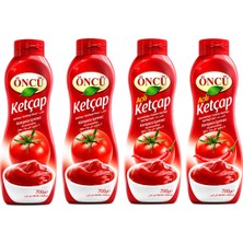 Öncü Ketçap 700 G Tatlı ve Acı 4 Lü Karma Paket