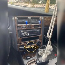 FD Damla Etiket Toyota Carina Uyumlu Özel Desen Koyu Meşe Full Set Torpido Konsol Maun Kaplama, (Koyu Meşe)