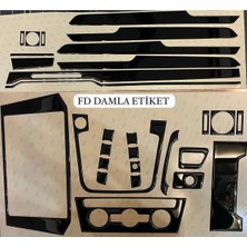 FD Damla Etiket Volkswagen Passat B8 Torpido, Konsol, Trim, Göğüs Kaplama Set Piano Black Renk Özel Dizayn