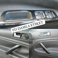 FD Damla Etiket Volkswagen Passat B5, B5.5 Torpido, Konsol, Trim, Göğüs Kaplama  Set Piano Black Renk Özel Dizayn