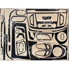FD Damla Etiket Ford Transit 2020-2023 Torpido, Konsol, Trim, Göğüs Maun Kaplama Full Set Parlak Siyah Renk