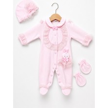 Kardeşler Bebe Dantelli Patikli Kız Bebek Tulum