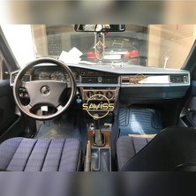 FD Damla Etiket Mercedes 190E/W201 Özel Mega Full Set Koyu Meşe ,torpido Maun Kaplama (Tüm Düğmeler Açık,kapaklı)
