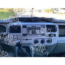 FD Damla Etiket Ford Transit Jumbo 2006 - 2013 Torpido, Konsol, Trim, Konsol Maun Kaplama Beyaz Renk
