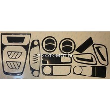 FD Damla Etiket Ford Courier Tourneo Torpido, Konsol, Trim, Göğüs Kaplama  Set Piano Black Renk Özel Dizayn