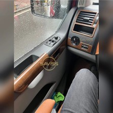 FD Damla Etiket Volkswagen Transporter T5 Özel Kalıp Fındık Ağacı Full Set,torpido Maun Kaplama (Fındık Ağacı)