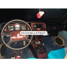FD Damla Etiket Fiat Tofaş Kartal Slx Torpido, Konsol, Trim, Göğüs Kaplama  Set Maun Renk Özel Dizayn