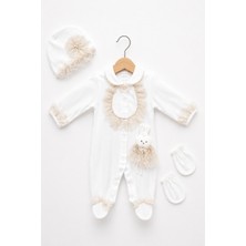 Kardeşler Bebe Dantelli Patikli Kız Bebek Tulum