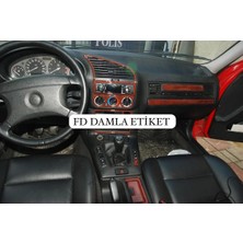 FD Damla Etiket Bmw E36 Torpido, Konsol, Trim, Göğüs Kaplama Seti Maun Renk
