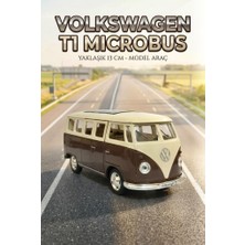 Farbu Oyuncak Hobbiez Lisanslı Volkswagen T1KAPILARI Açılabilir Model Diecast 1/32 Ölçek Metal Standlı Araç
