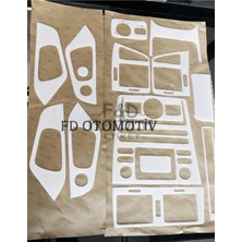 FD Damla Etiket Seat Ibıza Cordoba 1999-2002 Torpido Konsol Trim Ön Göğüs Maun Kaplama Beyaz Renk Set