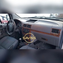 FD Damla Etiket Ford Connect Özel Desen Fındık Ağacı Full Set Maun Kaplama,konsol Trim Kapama (Fındık Ağacı)