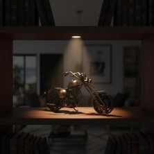 Eski Yeni Antik Metal El Işçiliği Motorsiklet Orta Boy