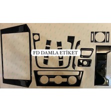 FD Damla Etiket Volkswagen Passat B8 Torpido, Konsol, Trim, Göğüs Kaplama Seti Piano Black Renk