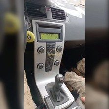 FD Damla Etiket Volvo S40/V50/C30 2003/2009 Full Set, Gümüş Gri Konsol Maun Kaplama (Gümüş Gri)
