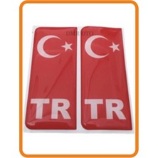 FD Damla Etiket Türk Bayrağı Plaka Damla Sticker Su Geçirmez Solmaz 2 Adet