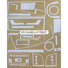 FD Damla Etiket Vw Volkswagen Transporter T7 Konsol,torpido,trim,göğüs Maun Kaplama Beyaz Renk