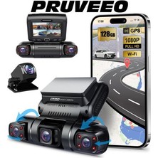 Pruveeo D90-4CH Fhd Wı-Fı Gps 128GB Sd Kart Araç Kamerası