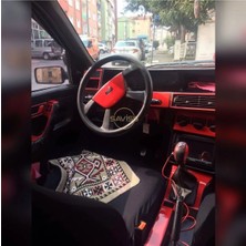 FD Damla Etiket Fiat Tempra Tipo 54 Parça Kırmızı Full Set Torpido Maun Kaplama (Klimasız Model Uyumlu Kırmızı)