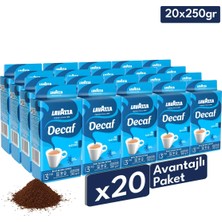 Lavazza Decaf Kafeinsiz Öğütülmüş Filtre Kahve 20'li Avantaj | 250 gr x 20 Paket | Makine, French Press, Moka Pot Uyumlu