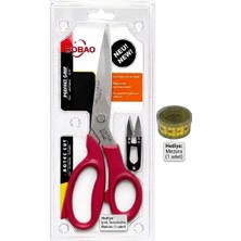 GL120 Kumaş Terzi Makası Kutusunda + Mezura + Metal makas Plastik Saplı 23 cm 9"inç Nova