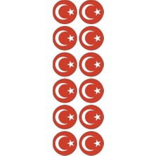 FD Damla Etiket Türkiye Plaka Damla Etiket Pulu - Türk Bayrağı Plaka Pul Sticker (527699734)