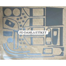 FD Damla Etiket Fiat Ducato 2006 - 2019 Konsol, Torpido, Trim, Göğüs Kaplama Seti Gümüş Gri Renk