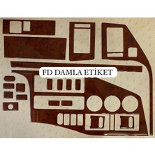 FD Damla Etiket Volkswagen Wolt Lt 35 Torpido, Konsol, Trim, Göğüs Kaplama Seti Maun Renk