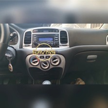 FD Damla Etiket Hyundai Era Uyumu Gümüş Gri Full Set Konsol ve Trim Kaplama,maun Kaplama (Gümüş Gr)