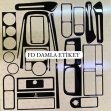 FD Damla Etiket Volkswagen Golf 4 Full Set  Maun Kaplama  Set Piano Black Renk Özel Dizayn